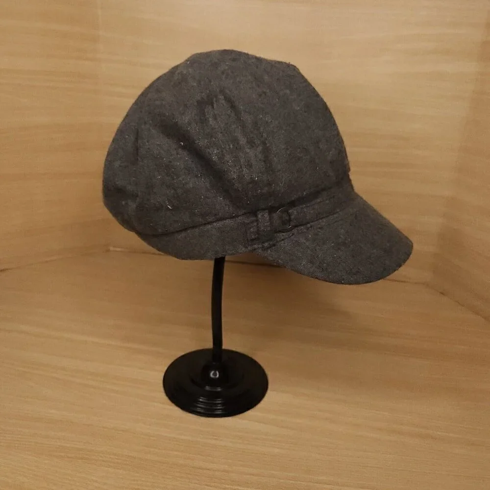 Newsboy Grey Wool Blend Hat Cap